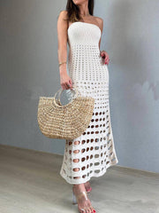 Cutout Patchwork Off Shoulder Maxi Dress Newgew Dresses