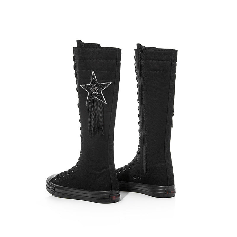 Women's Long Five-pointed Star Pattern Dancing Boots Newgew