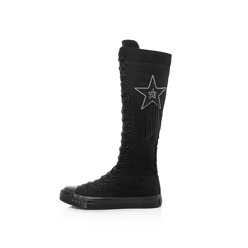 Women's Long Five-pointed Star Pattern Dancing Boots Newgew