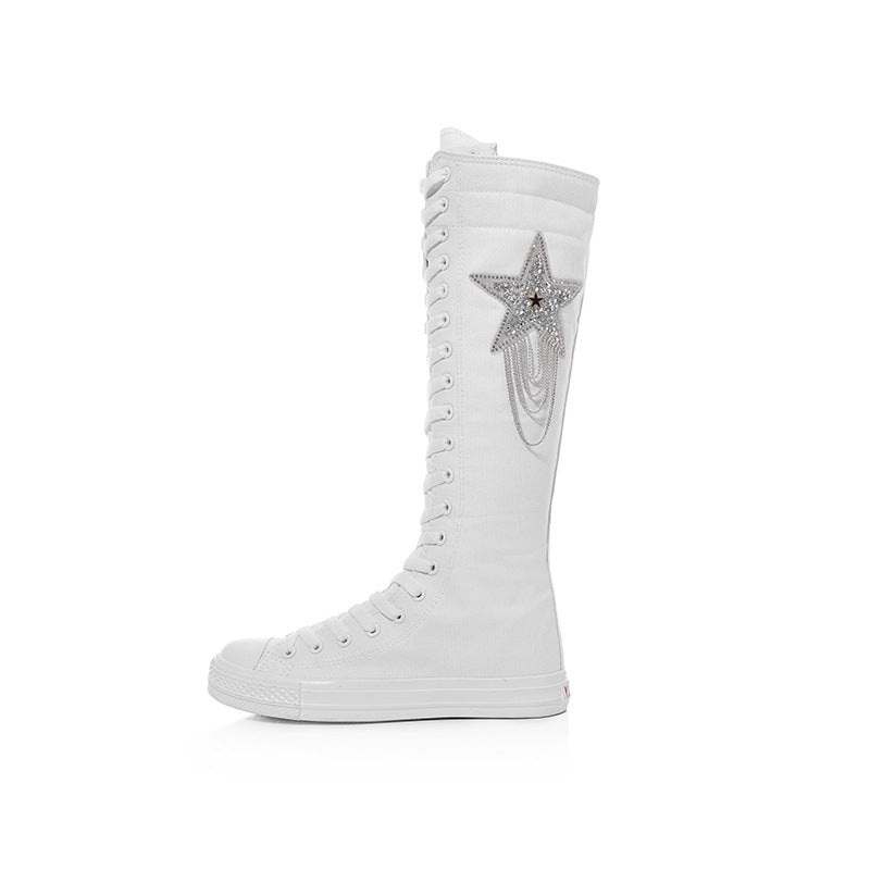 Women's Long Five-pointed Star Pattern Dancing Boots Newgew