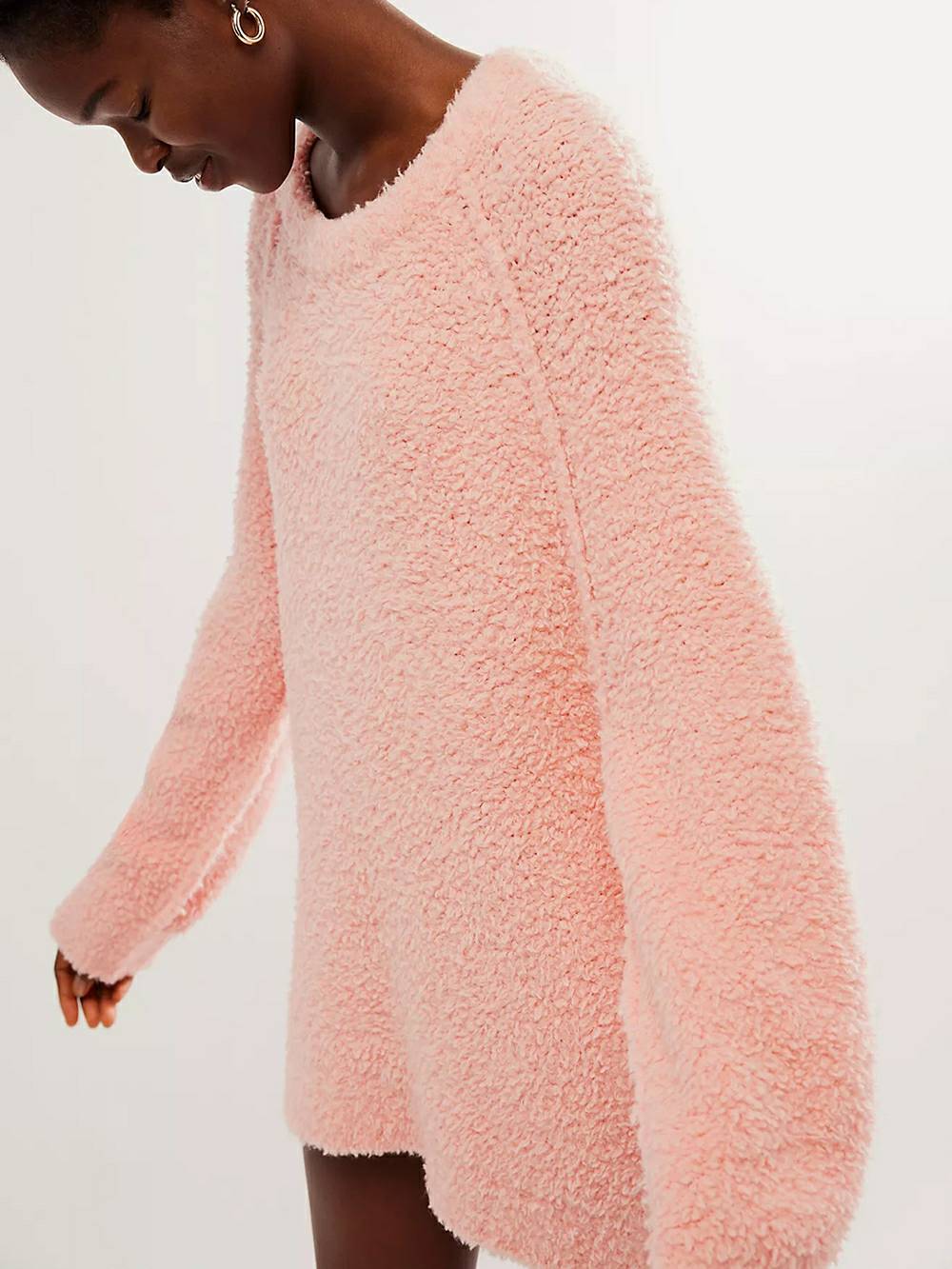 Lace Flowy Mini Dress & Teddy Sweater Newgew Dresses