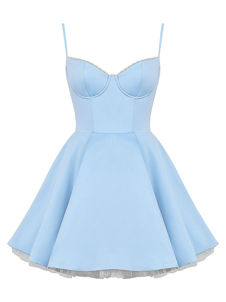 Cinderella Blue Tulle Mini Dress Newgew Dresses