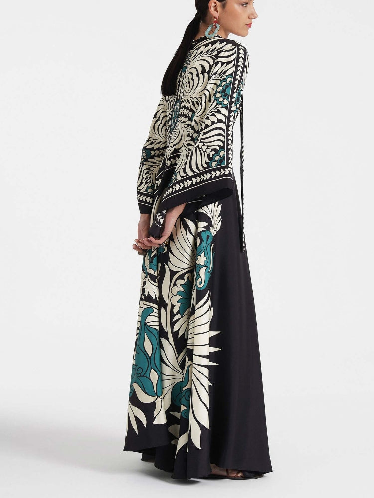 Magnifico Printed Maxi Dress - Black Newgew Dresses