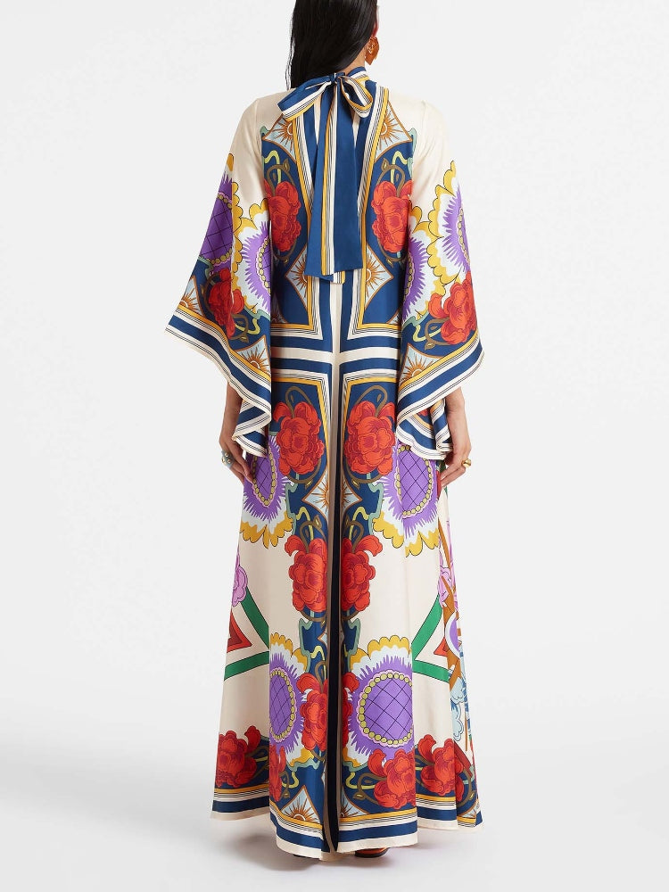 Magnifico Printed Maxi Dress - Rust Newgew Dresses