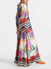 Magnifico Printed Maxi Dress - Rust Newgew Dresses