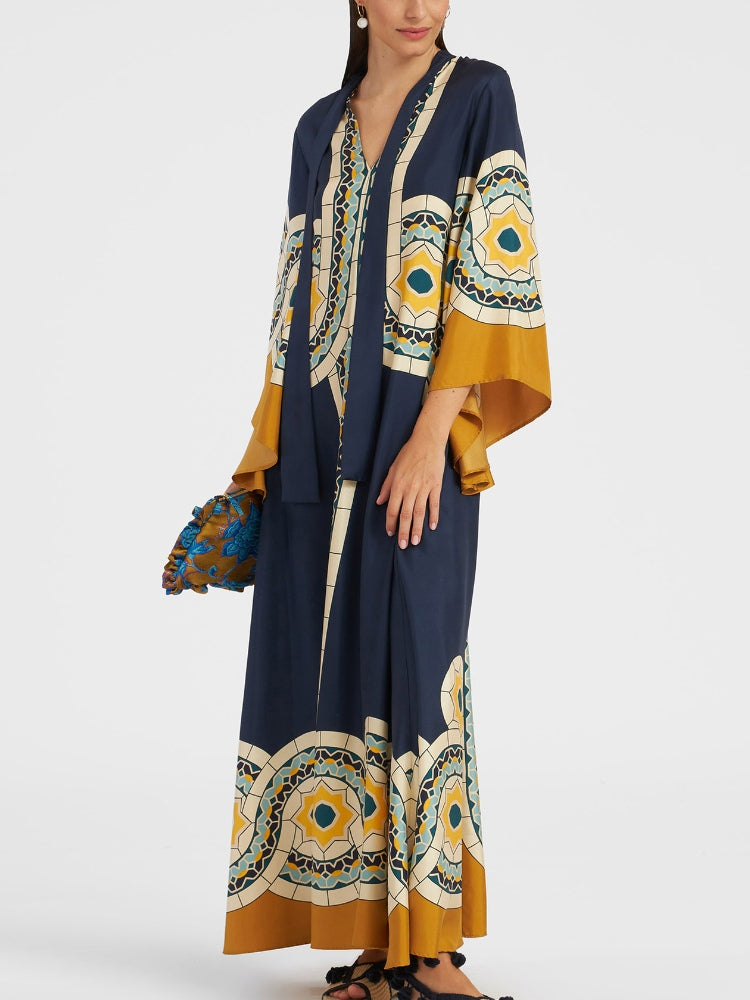 Magnifico Printed Maxi Dress - Blue Newgew Dresses