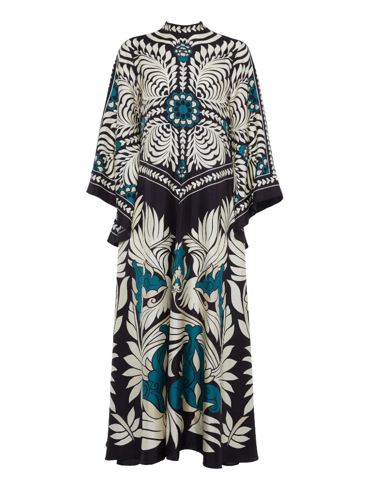 Magnifico Printed Maxi Dress - Black Newgew Dresses