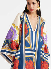 Magnifico Printed Maxi Dress - Rust Newgew Dresses