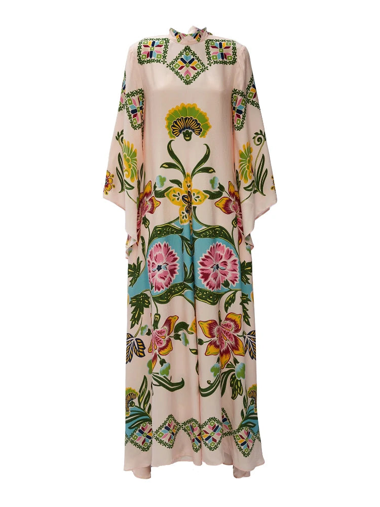 Magnifico Printed Maxi Dress - Pebbled Sable Newgew Dresses