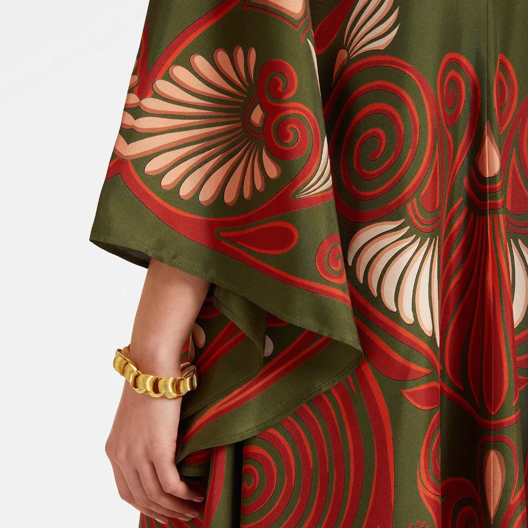 Magnifico Printed Maxi Dress - Dark Green Newgew Dresses