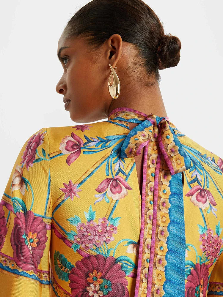 Magnifico Printed Maxi Dress - Marigold Newgew Dresses