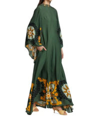 Dark Green Printed Maxi Dress Newgew Dresses