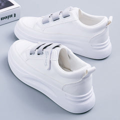 Women's Female Velcro White Spring Board Shallow Canvas Shoes Newgew