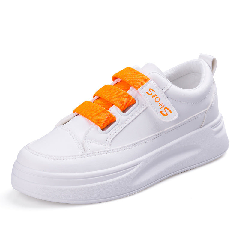 Women's Female Velcro White Spring Board Shallow Canvas Shoes Newgew