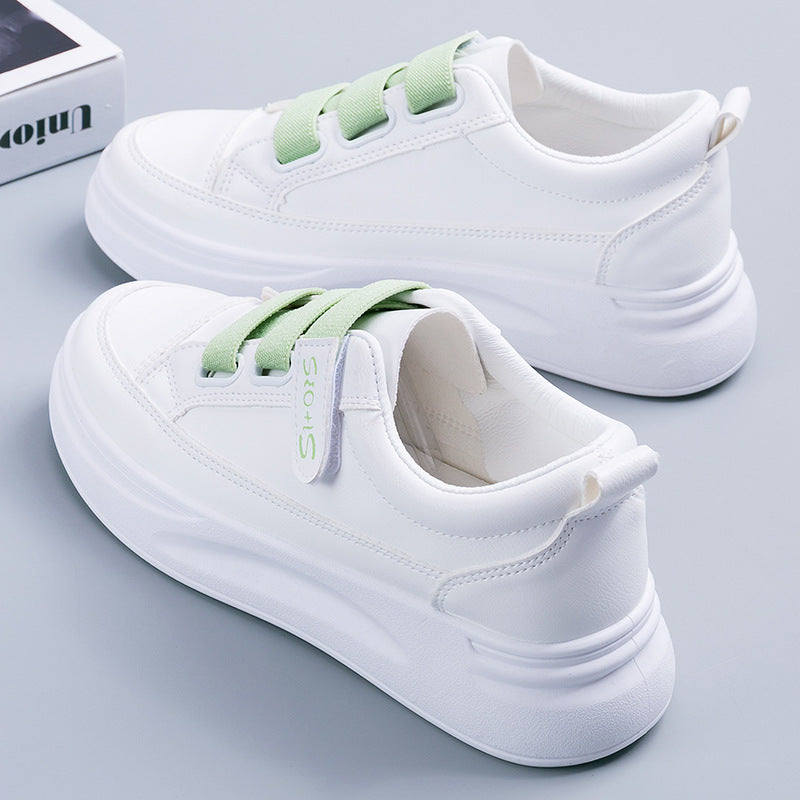 Women's Female Velcro White Spring Board Shallow Canvas Shoes Newgew