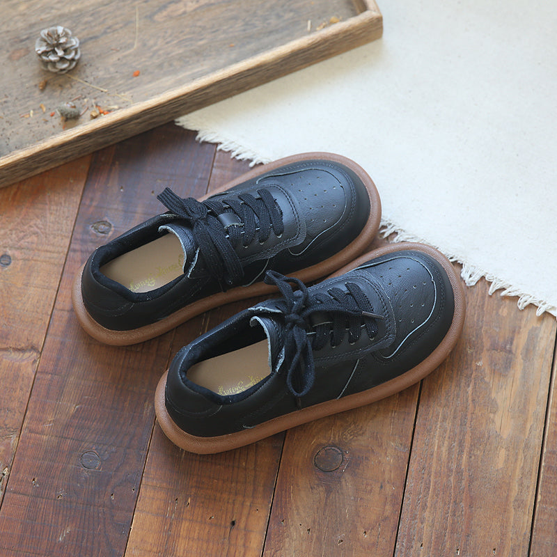 Women Casual Breather Leather Flat Shoes Newgew Shoes