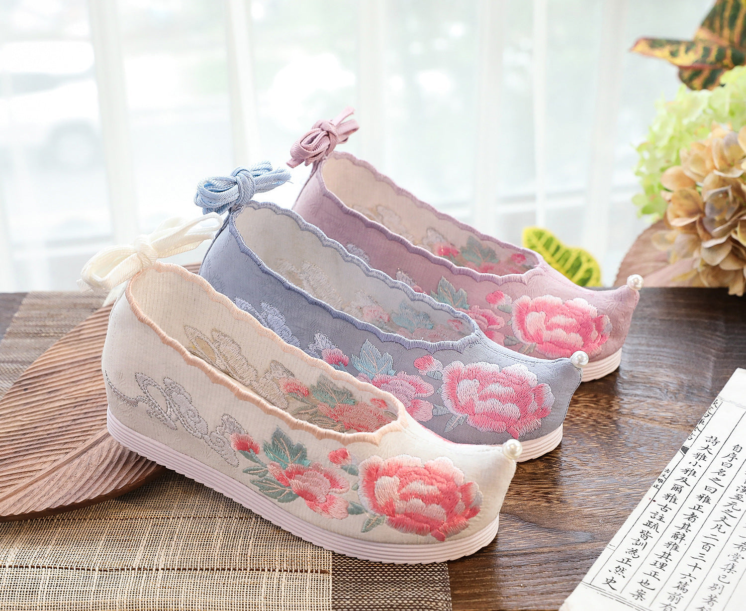 Bow For Han Chinese Clothing Antique Style Canvas Shoes Newgew