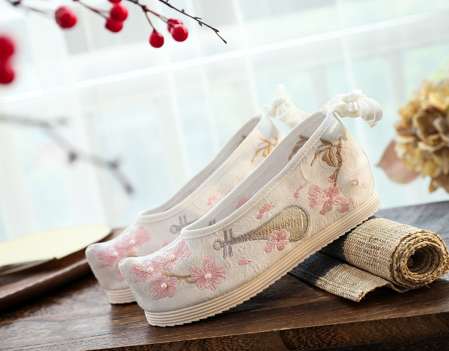 Bow For Han Chinese Clothing Antique Style Canvas Shoes Newgew