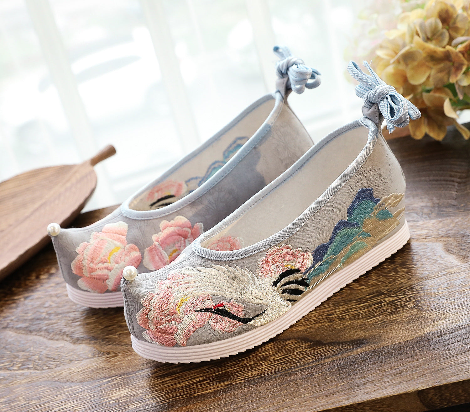 Bow For Han Chinese Clothing Antique Style Canvas Shoes Newgew