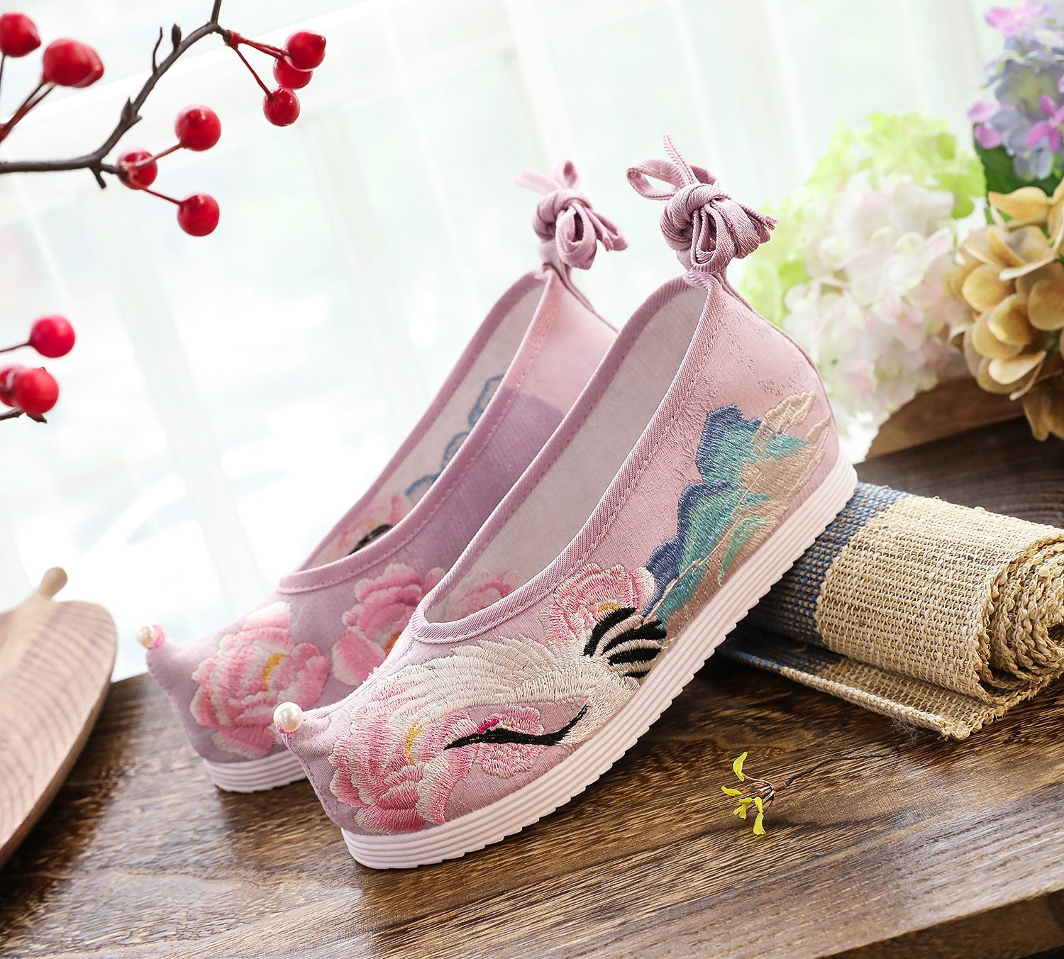 Bow For Han Chinese Clothing Antique Style Canvas Shoes Newgew