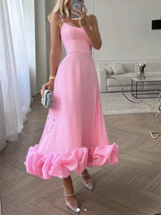 Flounce Bustier Maxi Dress Newgew Dresses
