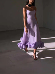 Flounce Bustier Maxi Dress Newgew Dresses