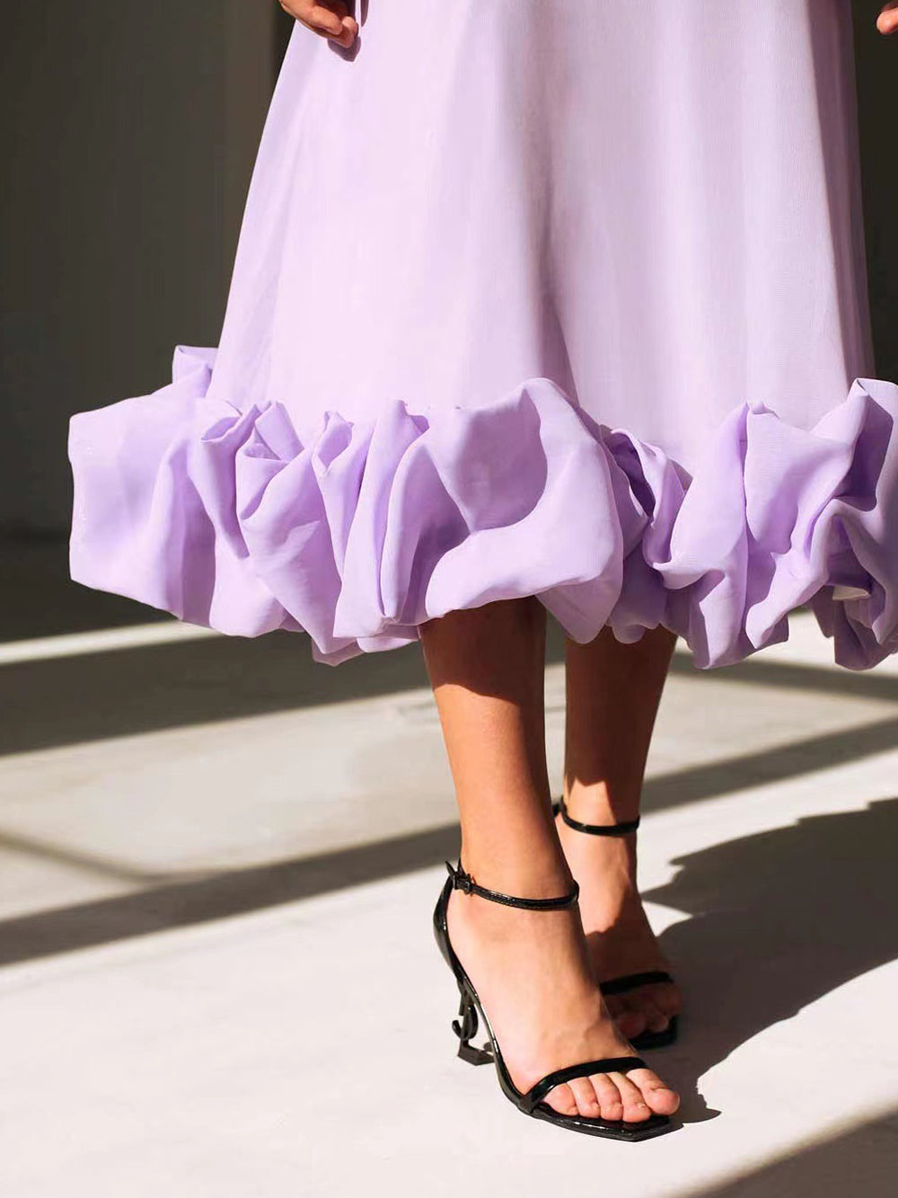 Flounce Bustier Maxi Dress Newgew Dresses
