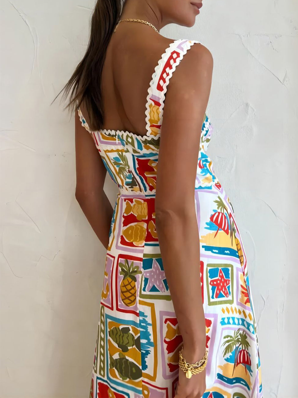 Graffiti Strap Tube Top Lace Maxi Dress Newgew Dresses