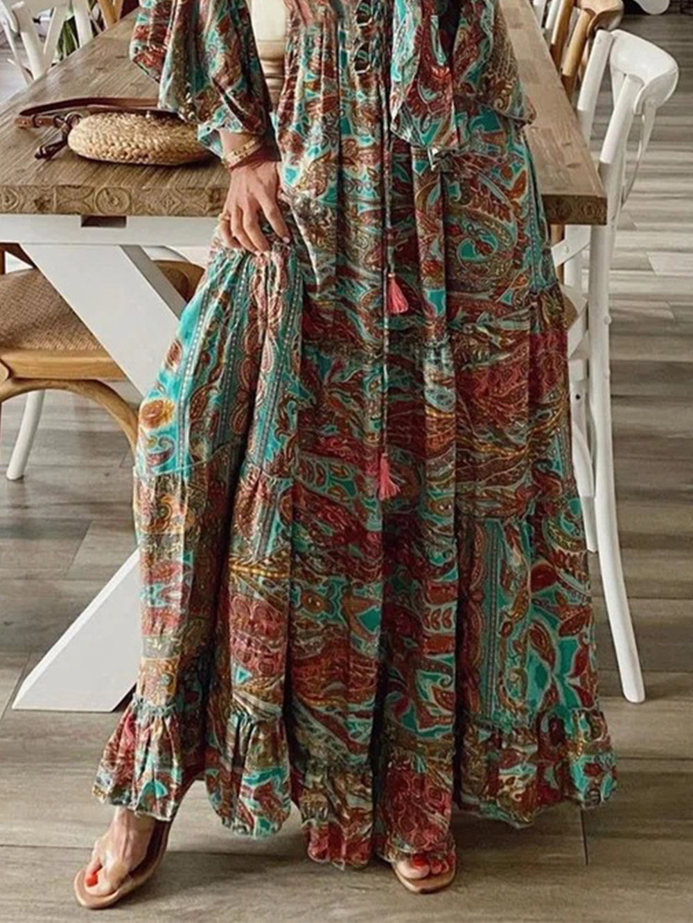 Down The West Coast Bohemia Print Maxi Dress Newgew Dresses