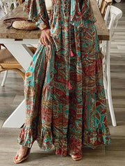 Down The West Coast Bohemia Print Maxi Dress Newgew Dresses