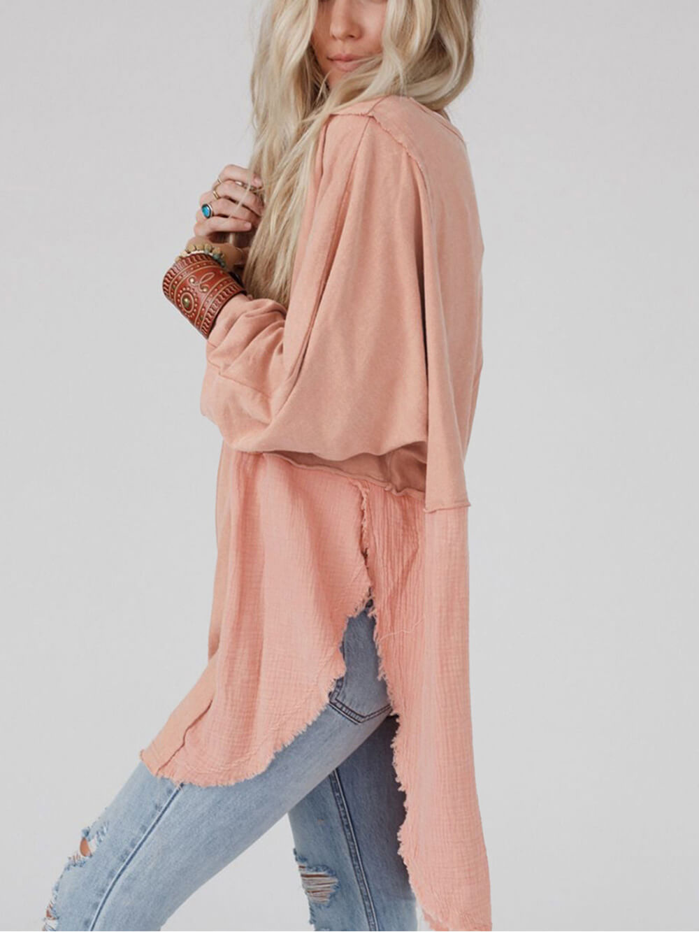 Relaxed Patchwork Oversized Shirt Dress Newgew Dresses