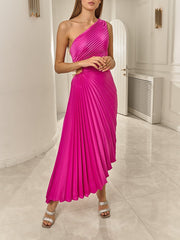 Asymmetrical Pleated Dress Newgew Dresses