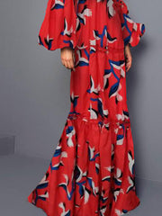 V-Neck Waist-Cinching Maxi Dress Newgew Dresses