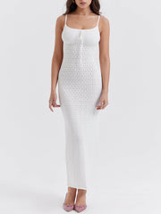 White Knit Maxi Dress Newgew Dresses