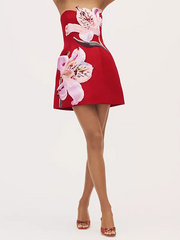 Rosario Floral Appliqué Mini Dress Newgew Dresses