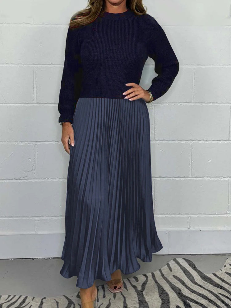 Pleated Panel Dress Newgew Dresses