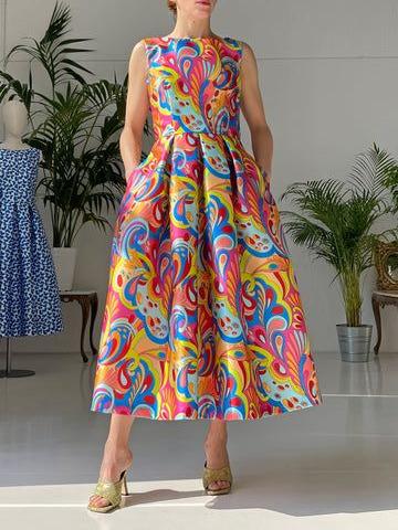 Kellys Flower Midi Dress Newgew Dresses