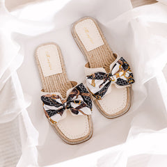 Women Fashion Bowknot Casual Summer Slides Newgew Shoes