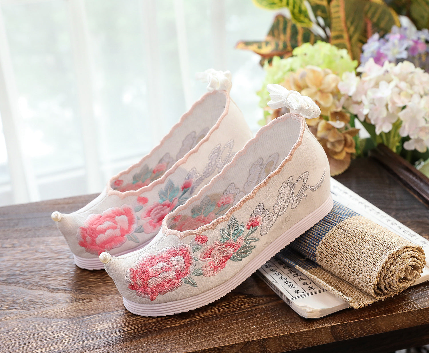 Bow For Han Chinese Clothing Antique Style Canvas Shoes Newgew