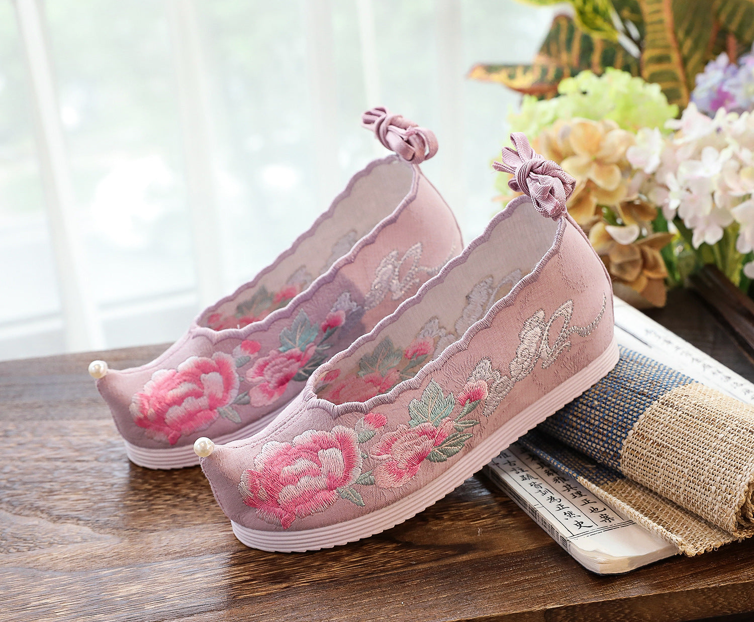 Bow For Han Chinese Clothing Antique Style Canvas Shoes Newgew