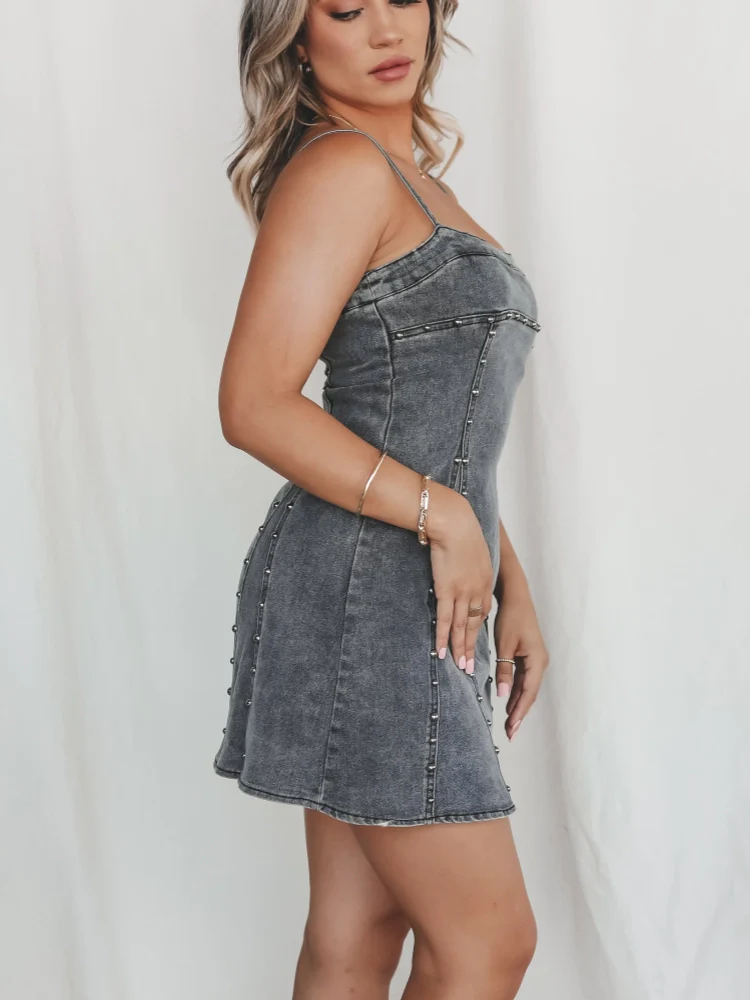 Dixie Denim Mini Dress Newgew Dresses
