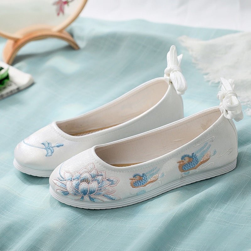 For Han Chinese Clothing Embroidered Ancient Style Canvas Shoes Newgew