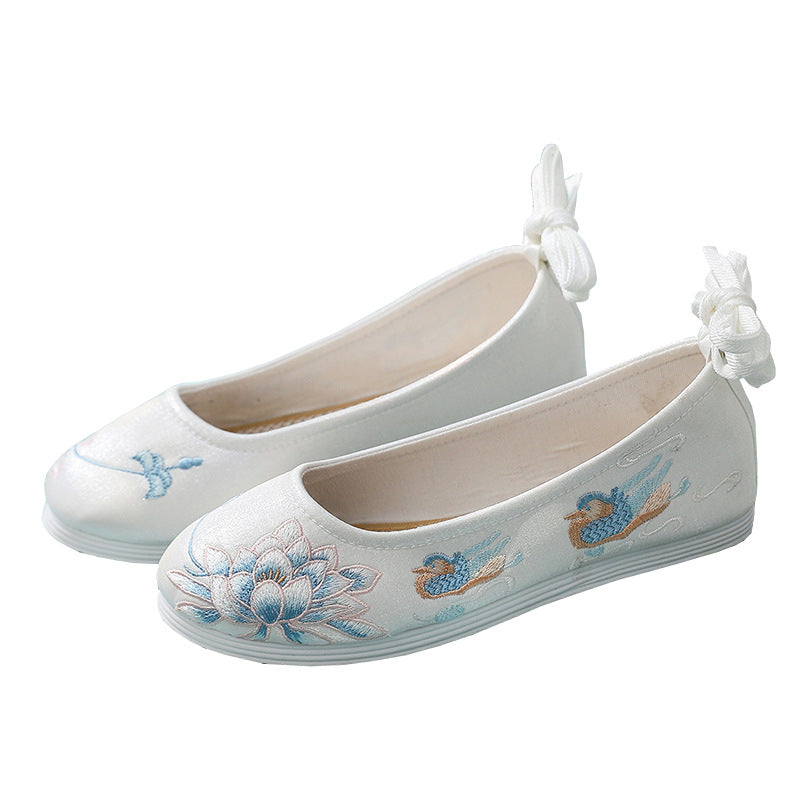 For Han Chinese Clothing Embroidered Ancient Style Canvas Shoes Newgew