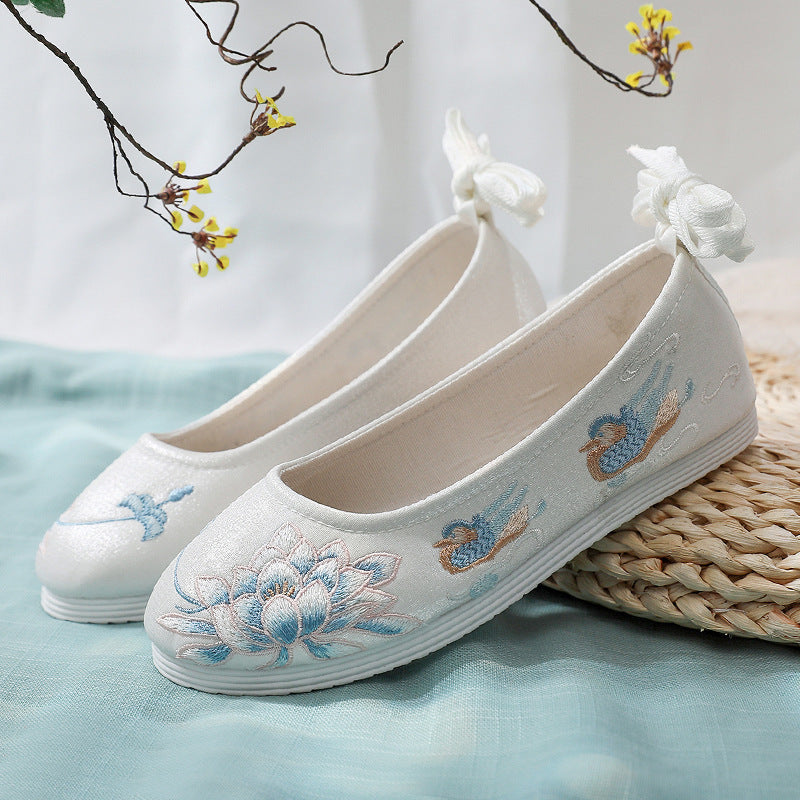 For Han Chinese Clothing Embroidered Ancient Style Canvas Shoes Newgew