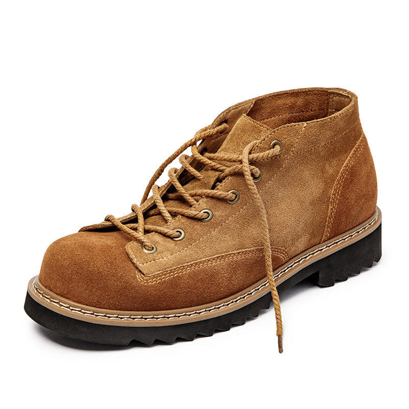 Men Retro Suede Leather Flat Casual Ankle Boots Newgew Shoes