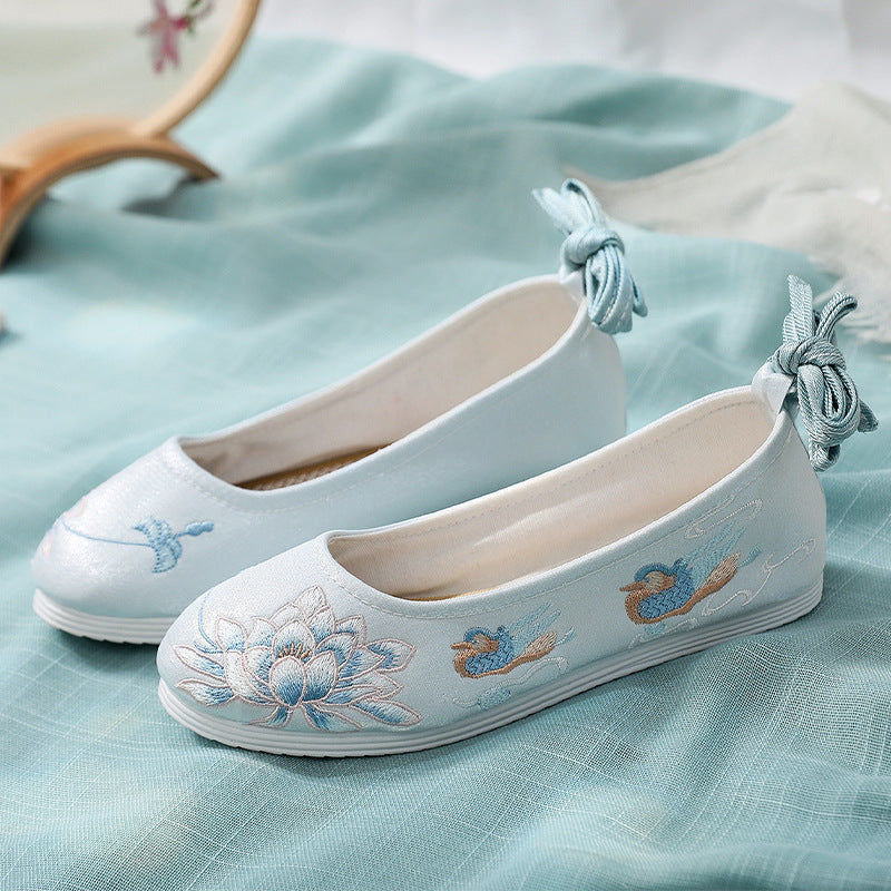 For Han Chinese Clothing Embroidered Ancient Style Canvas Shoes Newgew