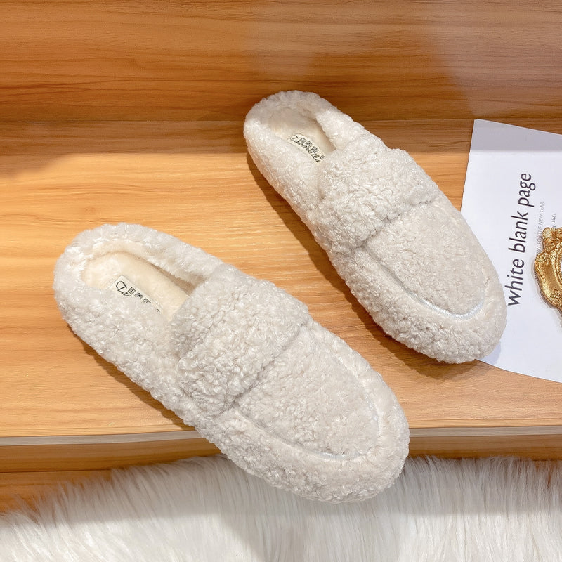 Women Minimalist Casual Winter Fur Slippers Newgew Shoes