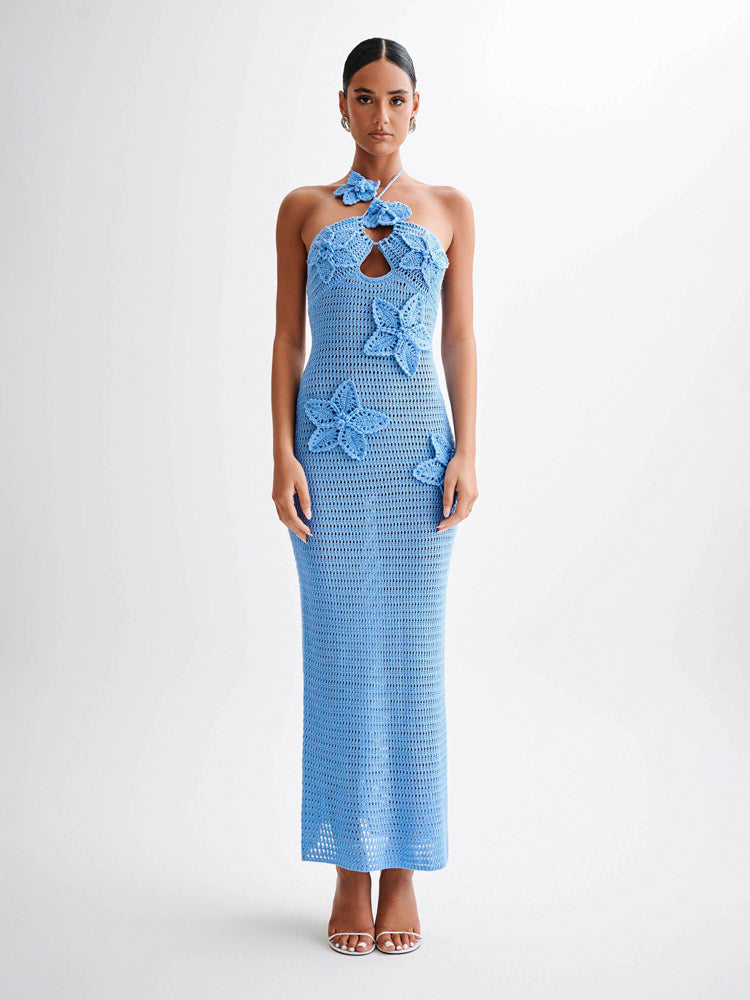 Kyla Floral Crochet Maxi Dress Newgew Dresses