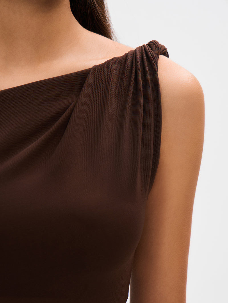 Espresso Sisal Mesh Maxi Dress Newgew Dresses