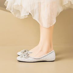 Women Fashion Crystal Comfort Soft Flats Newgew Shoes